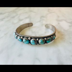 Turquoise and sterling silver cuff bracelet